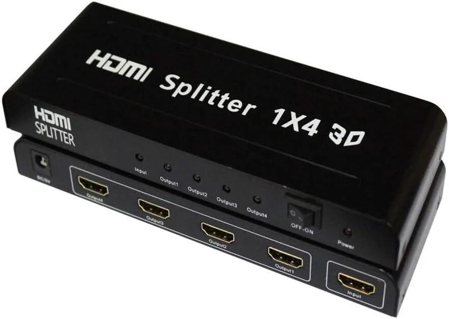 HDMI Splitter 1x4, 3D & 4K, Audio/Video Distributor view 2