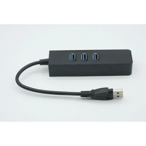 3-Port USB 3.0 Hub with Gigabit Ethernet Adapter view 1