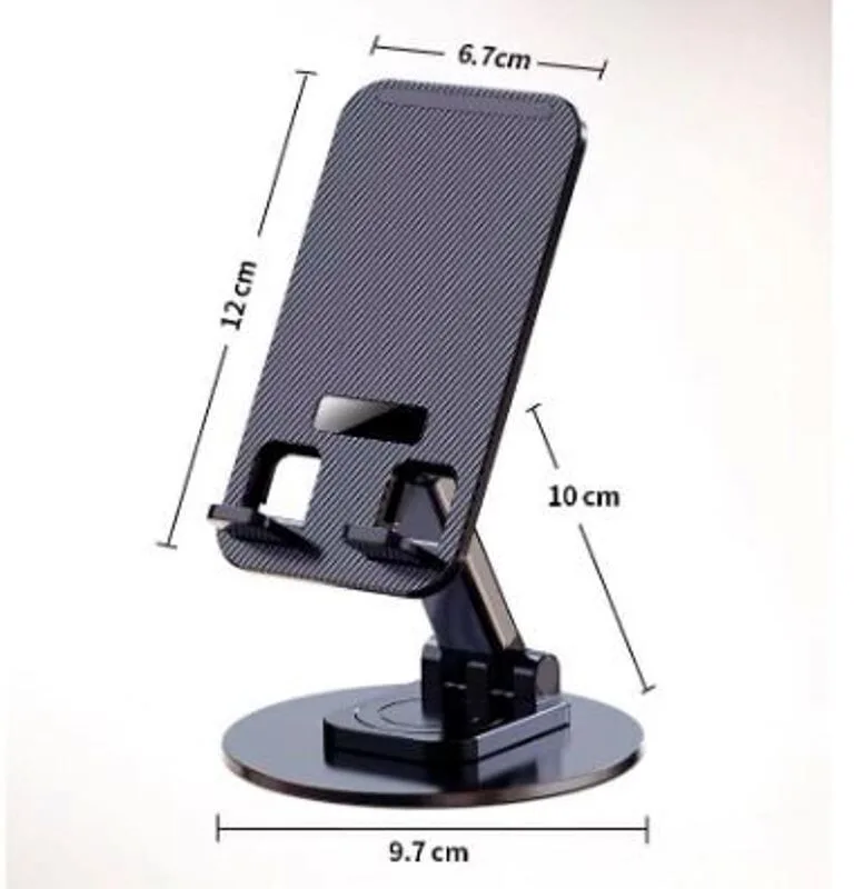 Cell Phone Stand - 360° Rotation, Height Adjustable view 2