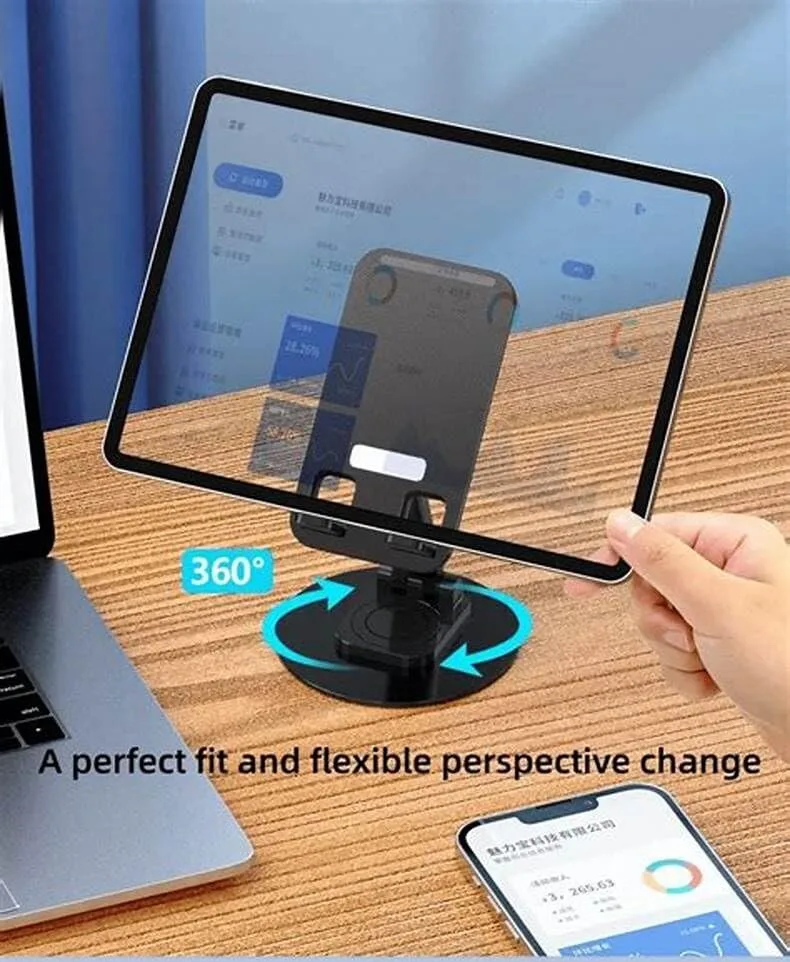 Adjustable Foldable Phone Stand - for Desktop, iPad, Mobile, Tablet view 2