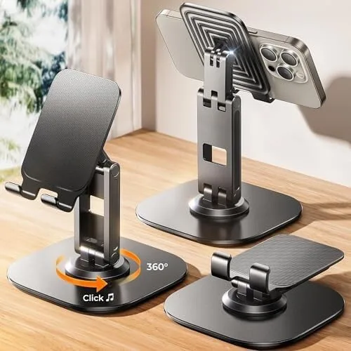 360° Rotating Desktop Phone Stand - All-Metal view 1