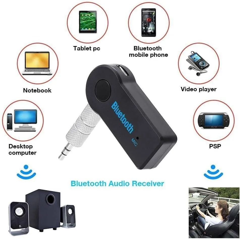 Car Bluetooth Adapter - 3.5mm AUX Jack Receiver view 2