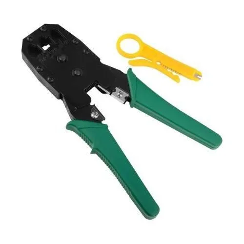 Crimping Tool + 5 RJ45 Connectors + Network Cable Tester view 1