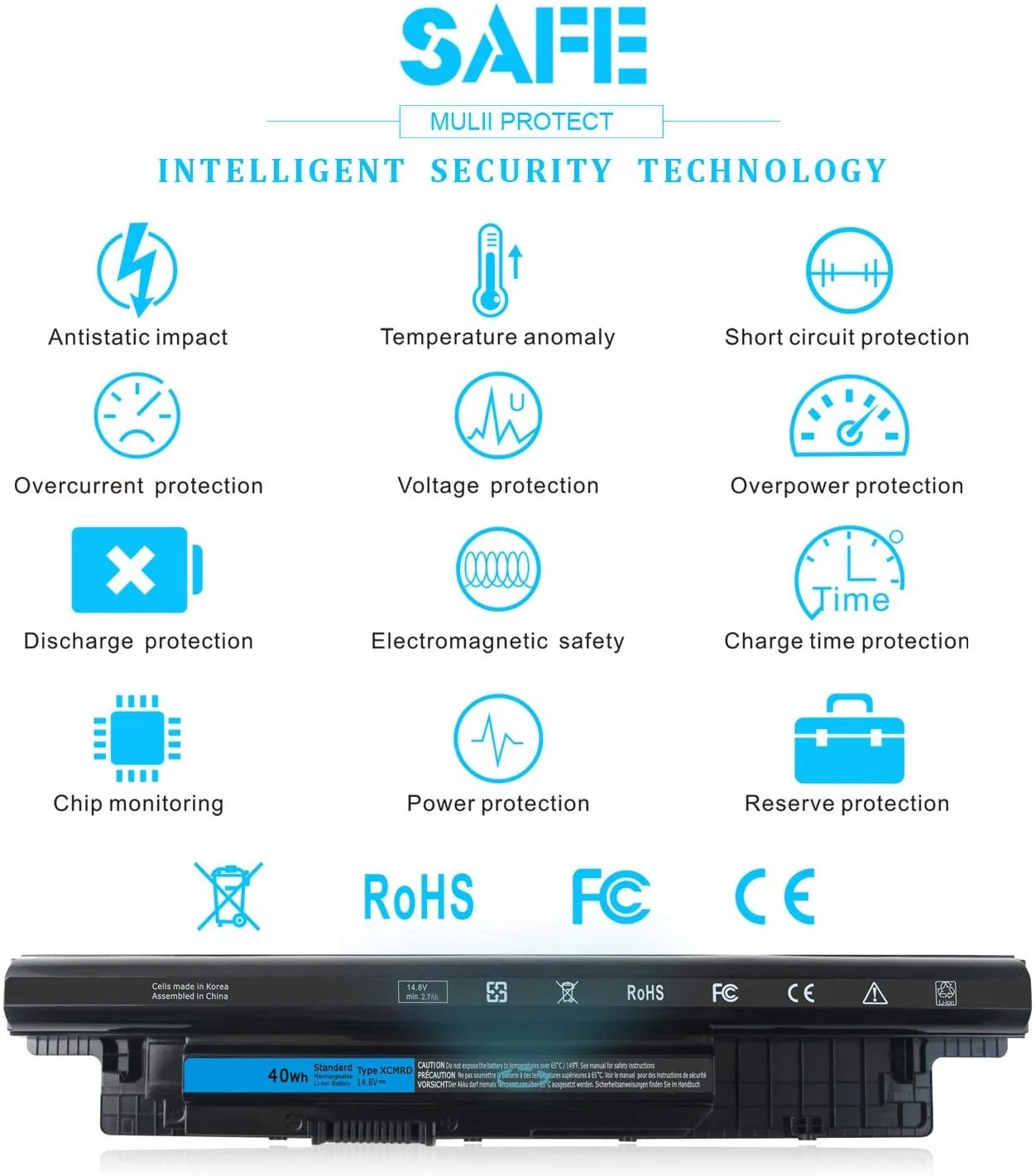 Dell Laptop Battery Inspiron 15 3000 Series 3542 view 2