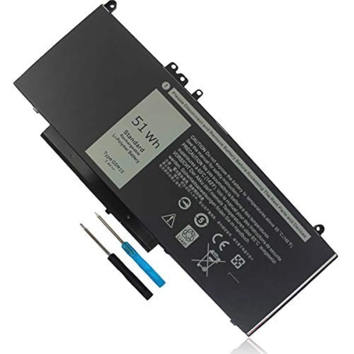 Dell Laptop Battery G5M10 view 1