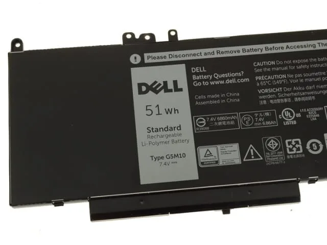 Dell Laptop Battery G5M10 view 2