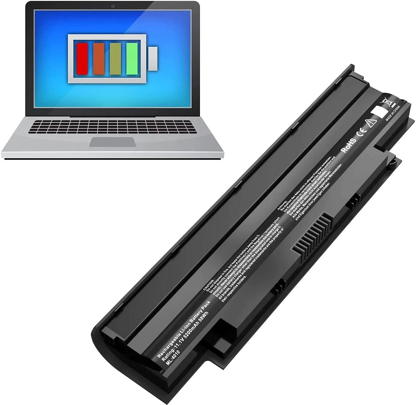 Dell Laptop Battery Inspiron 3420 352013R 14R 15R view 2