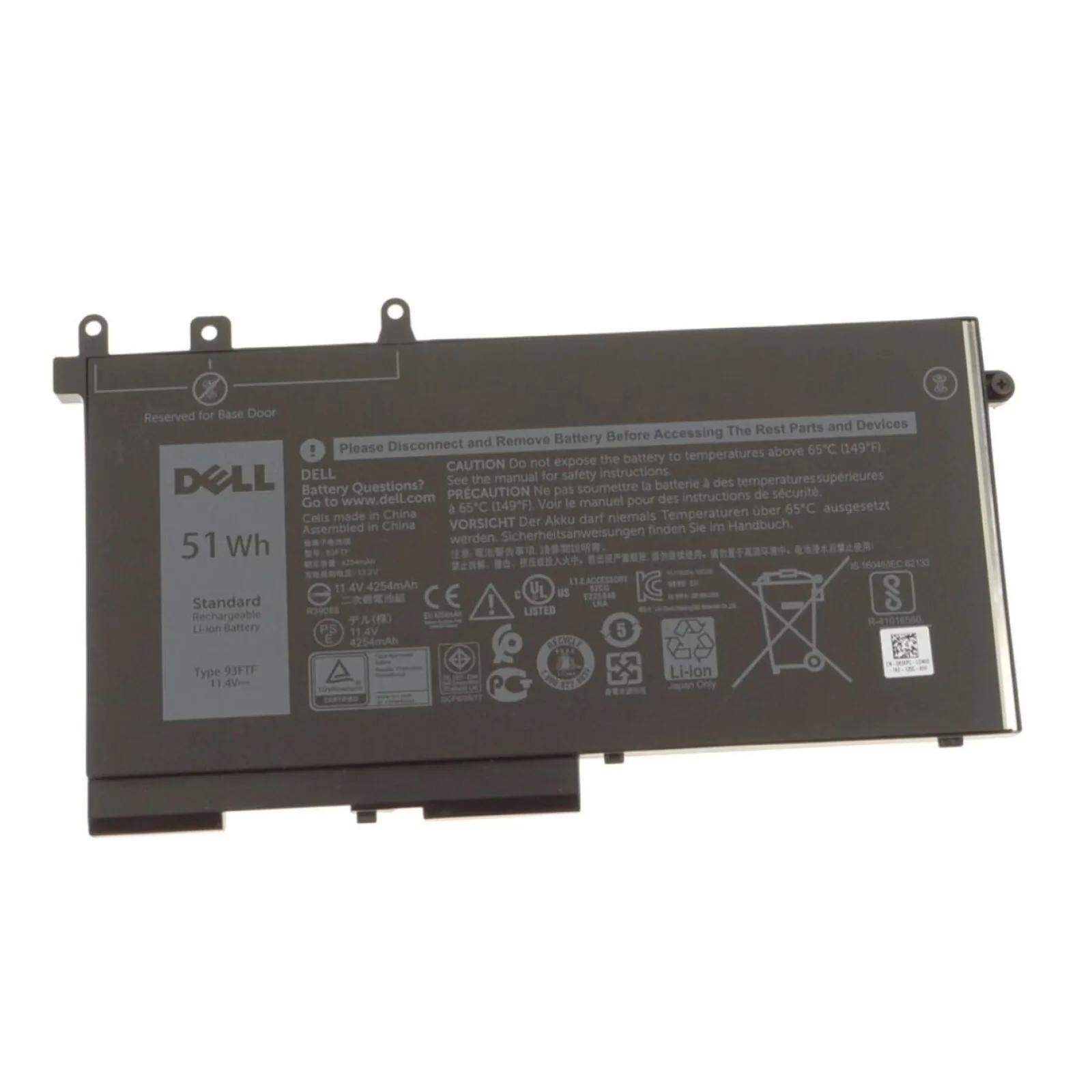 Dell Laptop Battery Latitude E5480 -93Ftf view 2