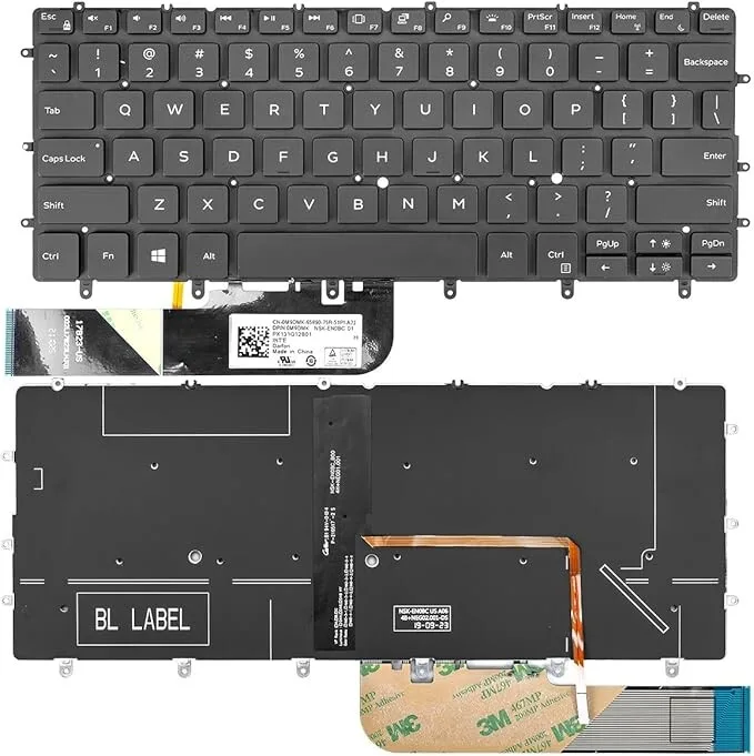 Replacement Laptop Keyboard for Dell Xps 13 9380 9370 9305 view 1