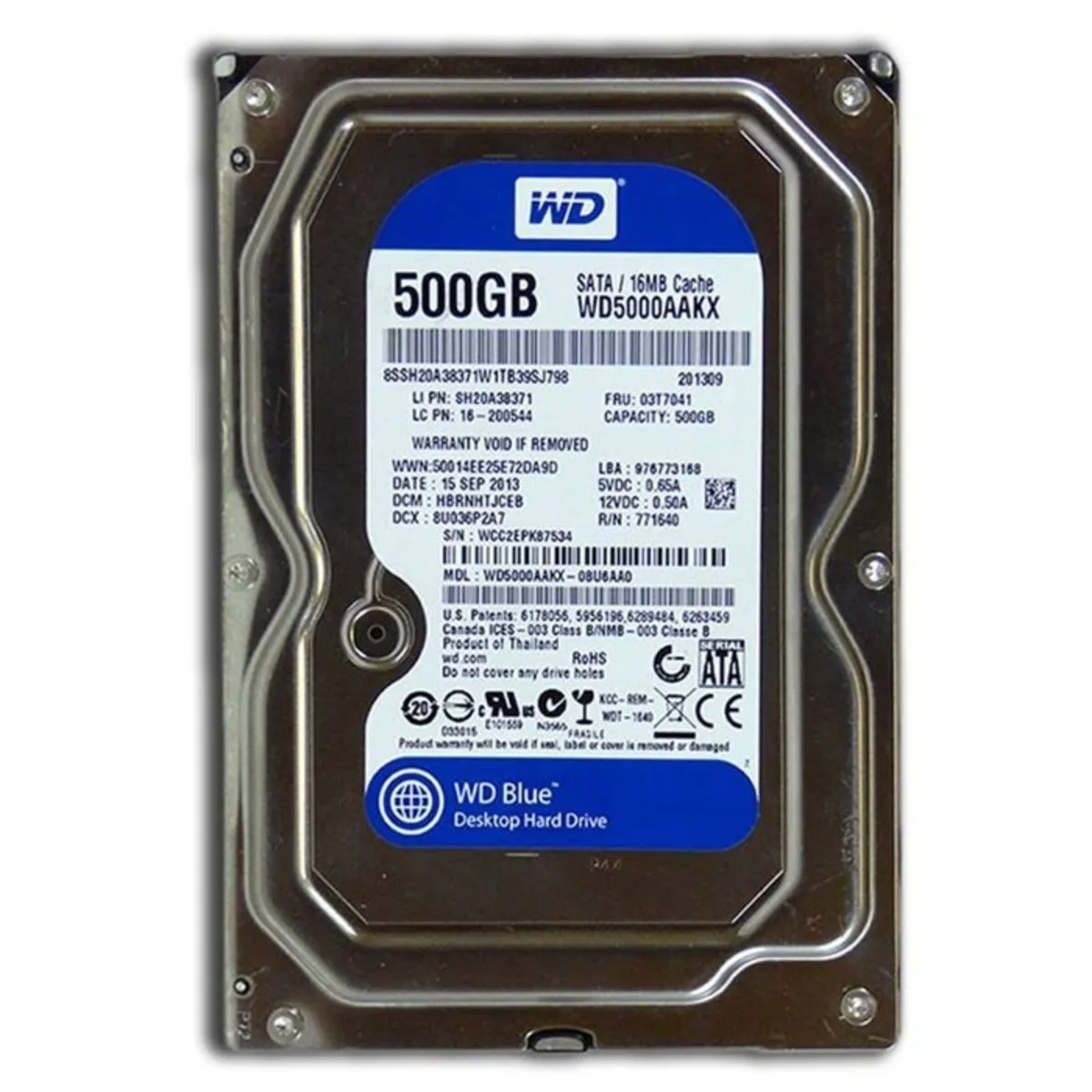 500GB Desktop Hard Disk Drive (form factor unconfirmed)