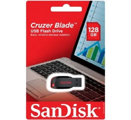 SanDisk Cruzer Blade USB Flash Drive - 128GB