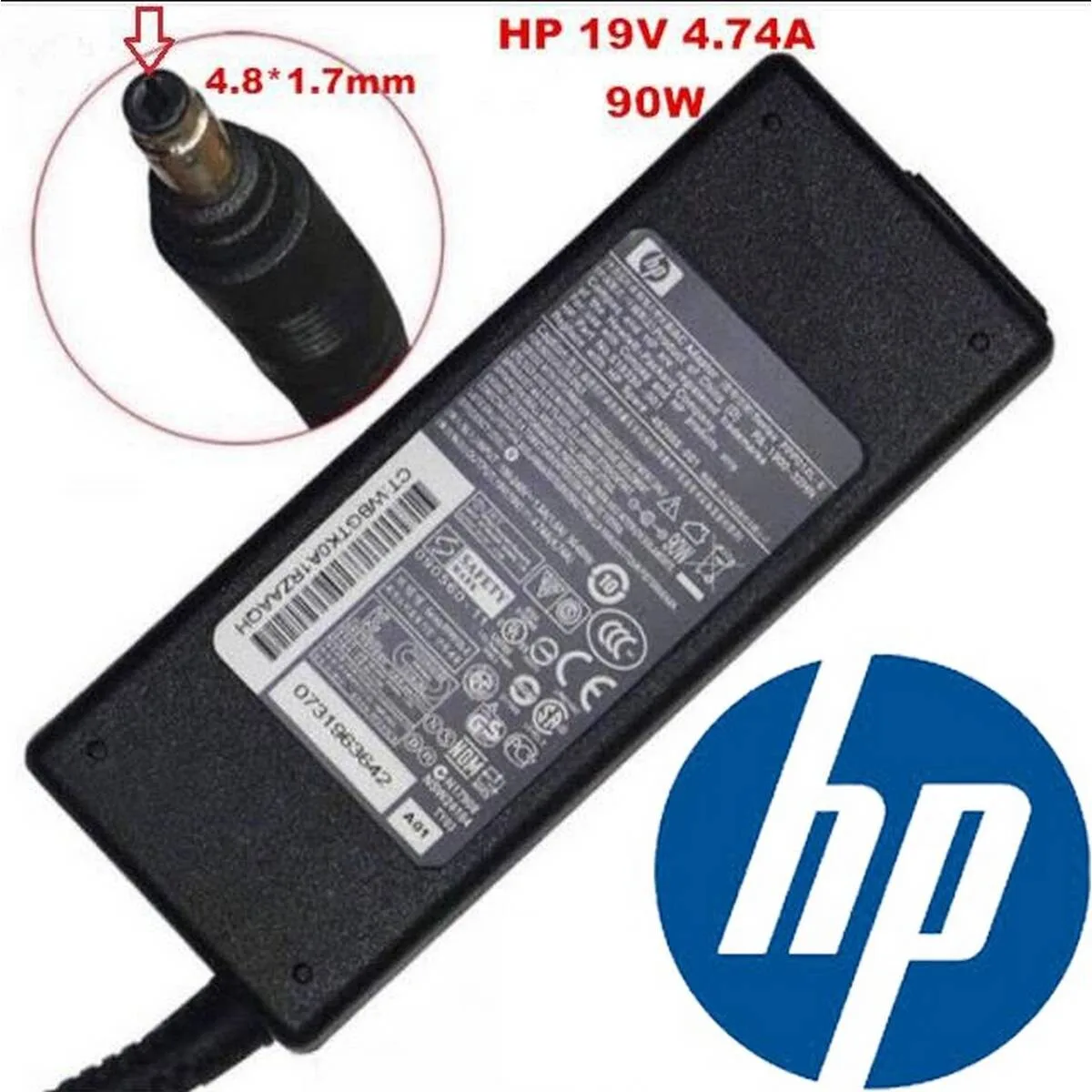 HP Laptop Charger view 2
