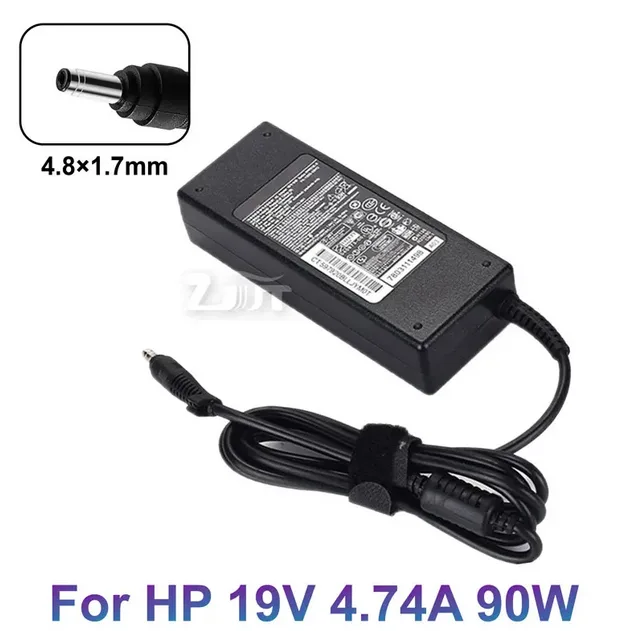 HP Bullet Laptop Charger - 19.5V/4.74A, 90W, Big Pin view 1