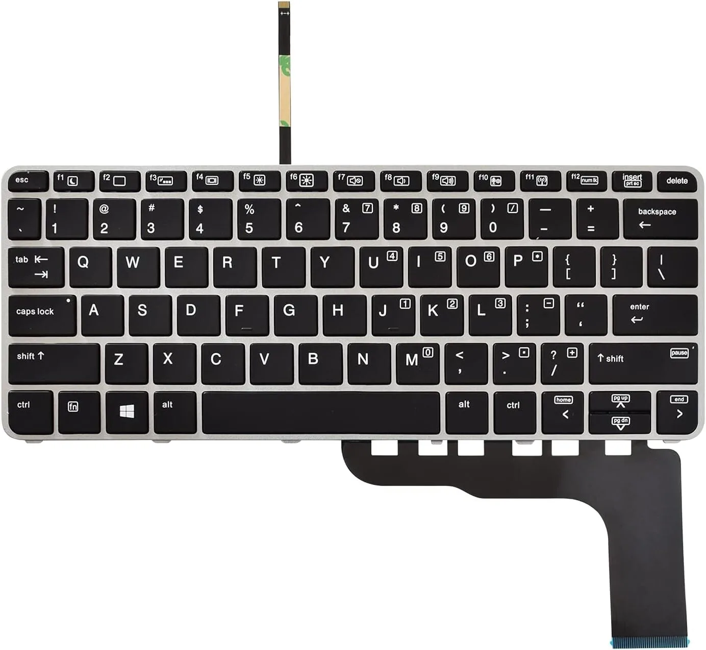 Replacement Laptop Keyboard for HP Elitebook 820 G3 Backlit view 1