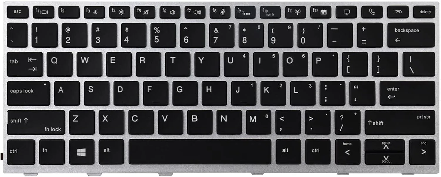 Replacement Laptop Keyboard for HP Elitebook 730 G5 836 G5 view 2
