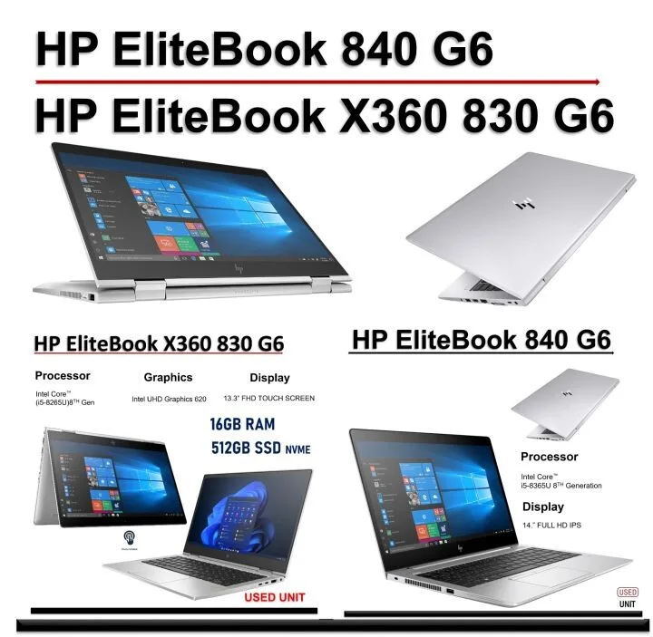 HP EliteBook 830 G6 Laptop - Core i7 (8th Gen) / 8GB RAM / 256GB SSD