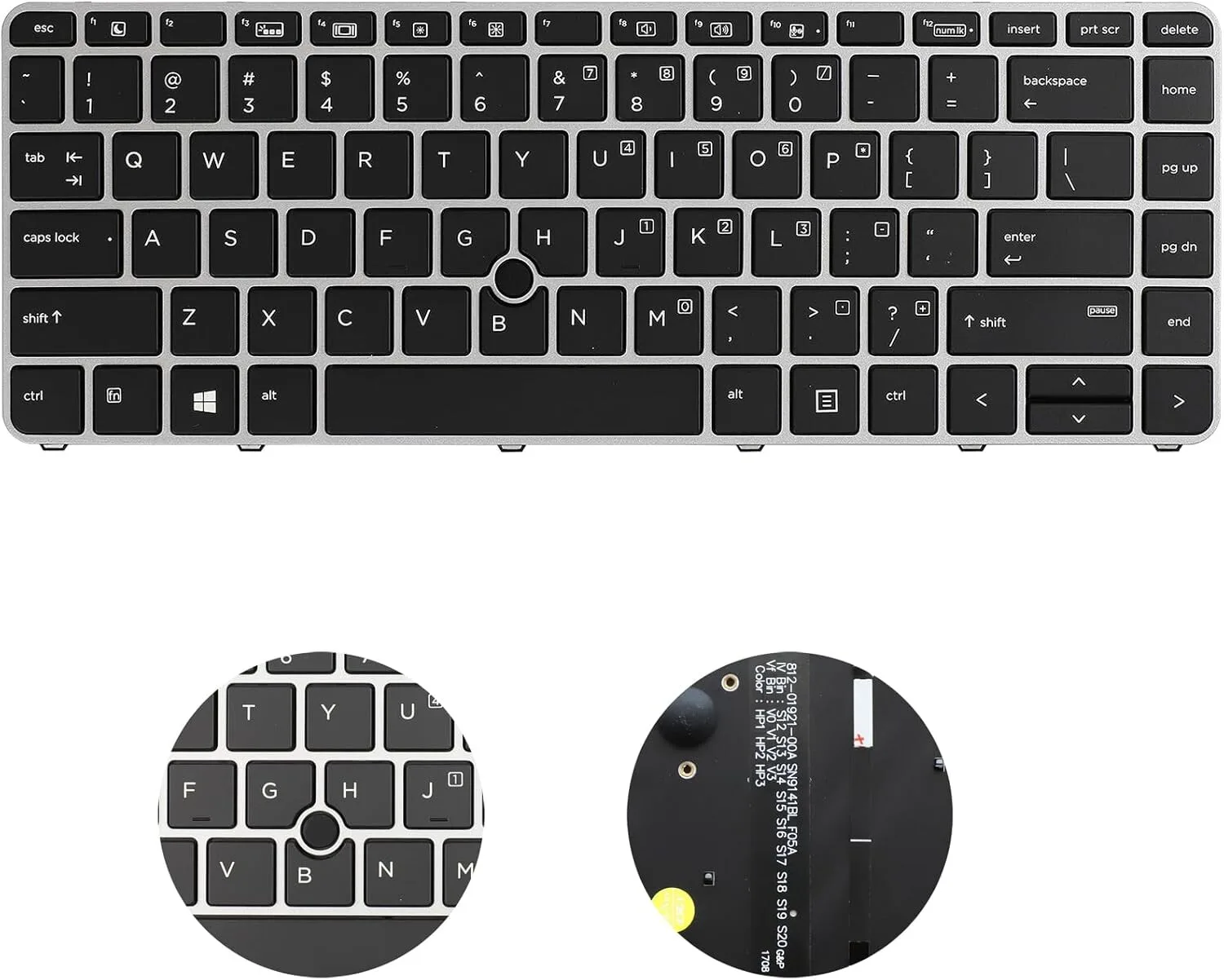 Replacement Laptop Keyboard for HP Elitebook 840 G3 745 G3 view 1