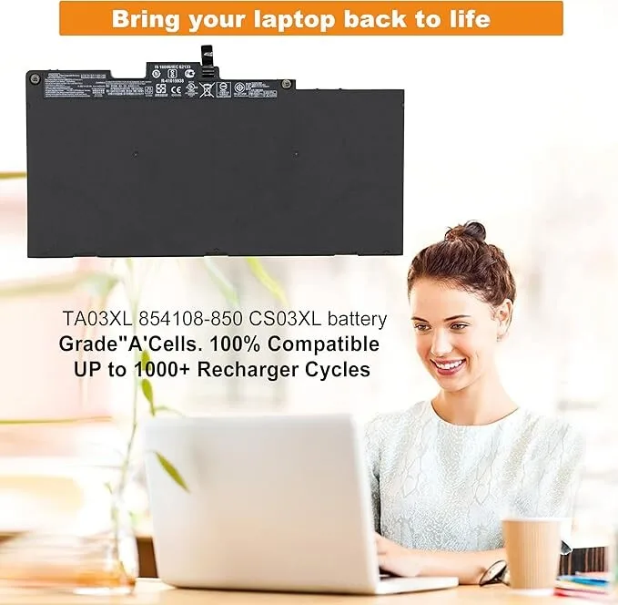 HP Laptop Battery Ta03Xl 854108-850 Cs03Xl view 1