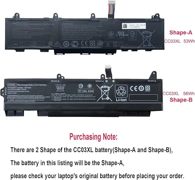 HP Laptop Battery Cc03Xl view 2