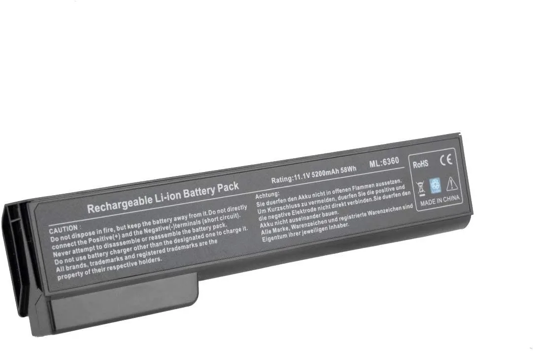 HP Laptop Battery Elitebook 8460P 8470P view 1