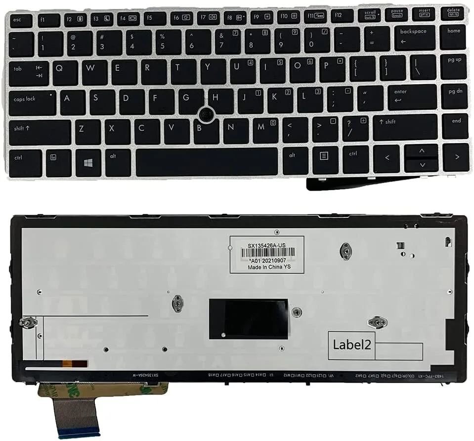 Replacement Laptop Keyboard for HP Elitebook Folio 9470 9480M view 1