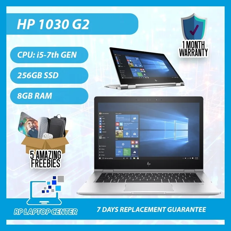HP EliteBook x360 1030 G2 Convertible - Core i5 (7th Gen) / 8GB RAM / 256GB SSD