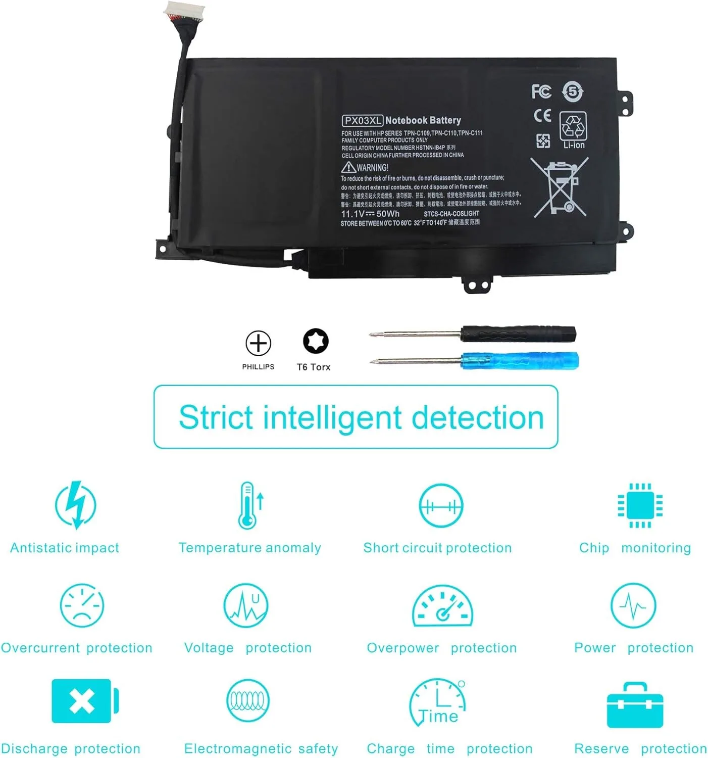 HP Laptop Battery Px03Xl Original view 2