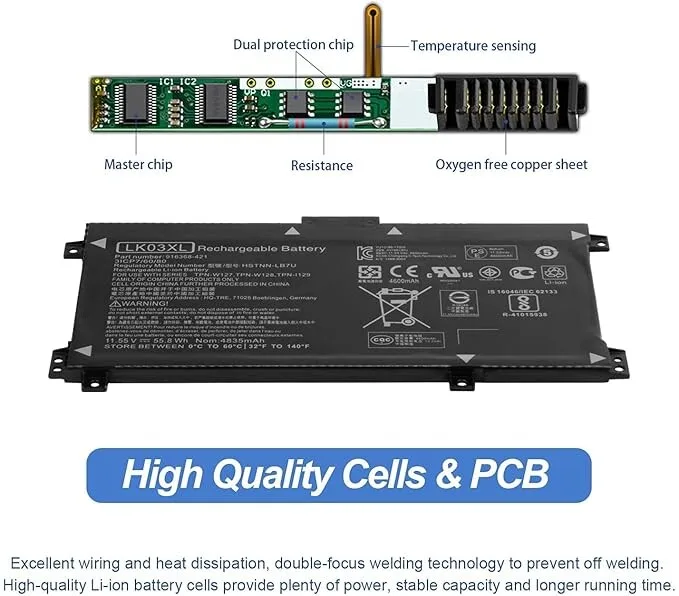 HP Laptop Battery Envy 17 X360 15 Series view 1