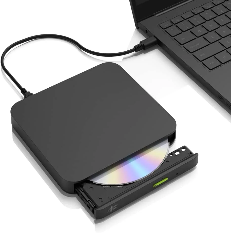 HP External Portable Slim CD/DVD RW Drive - USB 3.0 view 2