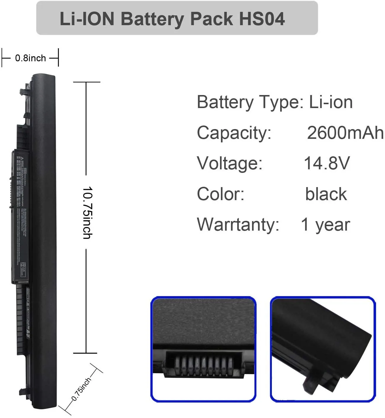 HP Laptop Battery Hs04 For Notebook 14 14G view 2