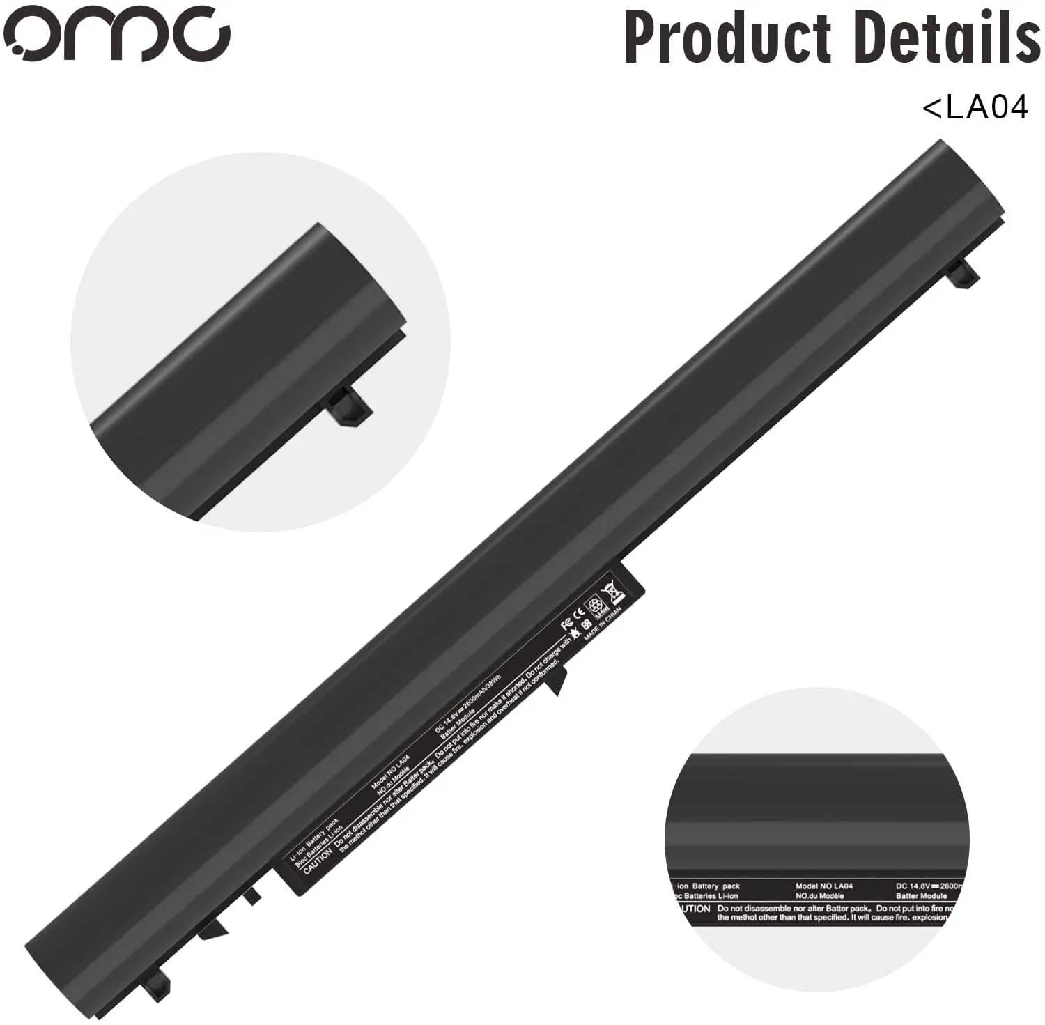 HP Laptop Battery La04 view 1