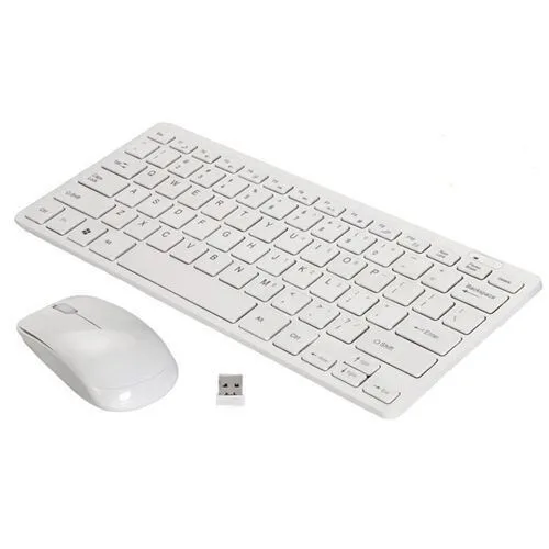 Wireless Mouse & Keyboard Combo - White, K-03 view 1