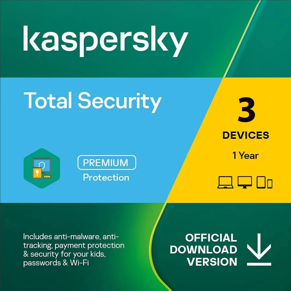 Kaspersky Total Security - Latest Version, 3+1 Users
