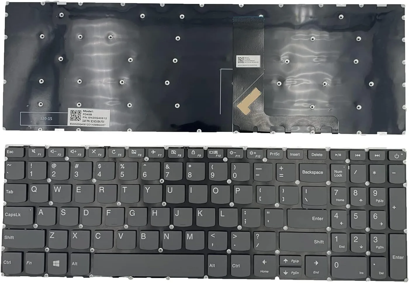 Replacement Laptop Keyboard for Lenovo Lenovo IdeaPad 320-15ABR 320-15IAP 320-15AST 320-15IKB 320-15ISK with switch view 2