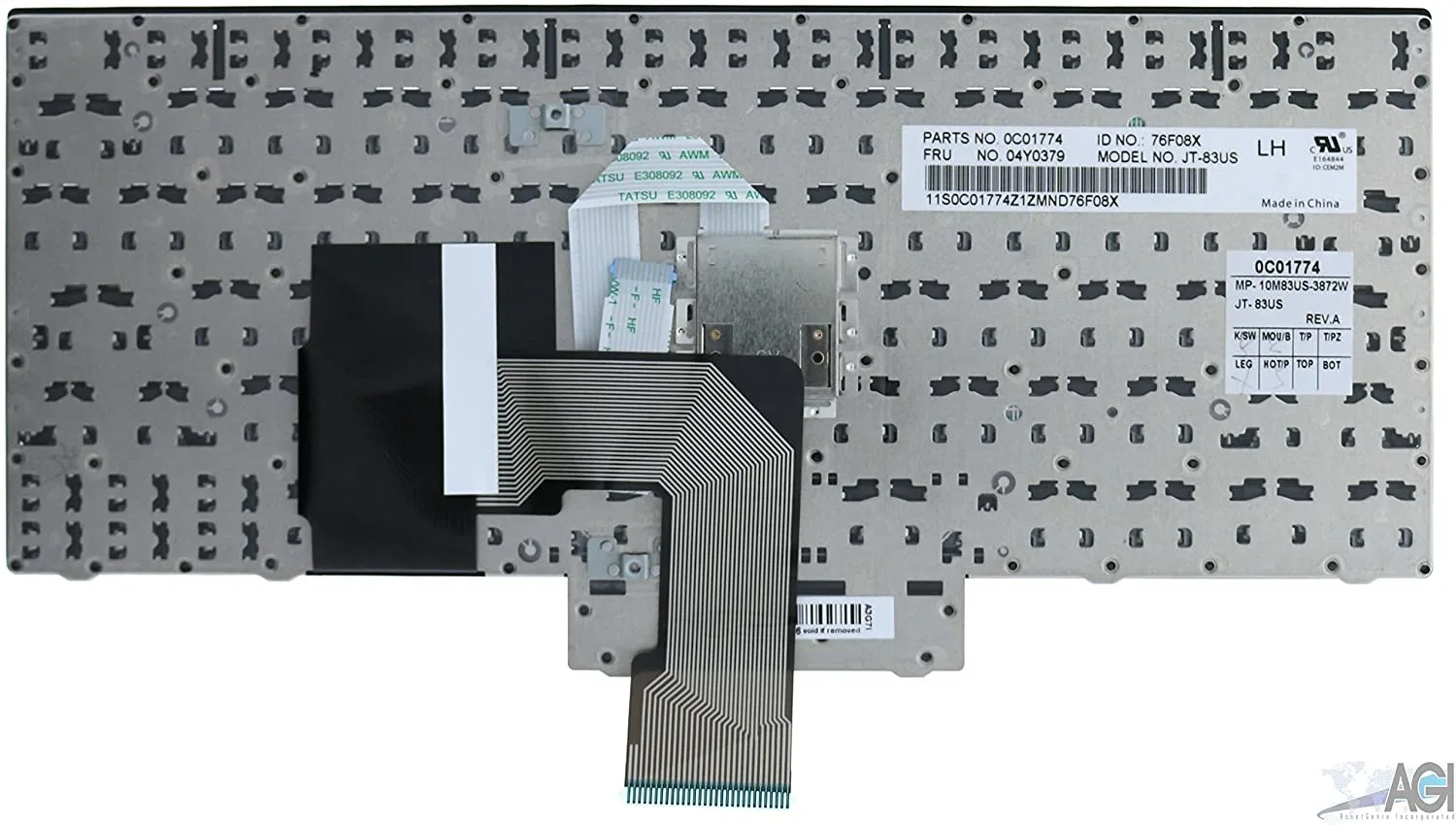 Replacement Laptop Keyboard for Lenovo Thinkpad X121E X130E X131E X140E view 1