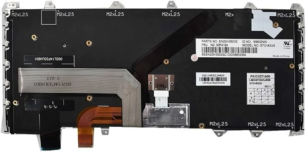 Replacement Laptop Keyboard for Lenovo Thinkpad Yoga 260 Series Us view 1