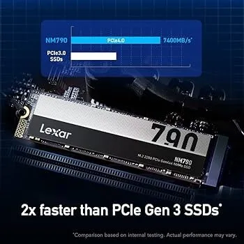 Lexar NM790 1TB NVMe SSD - M.2 2280, PCIe Gen 4x4 view 1