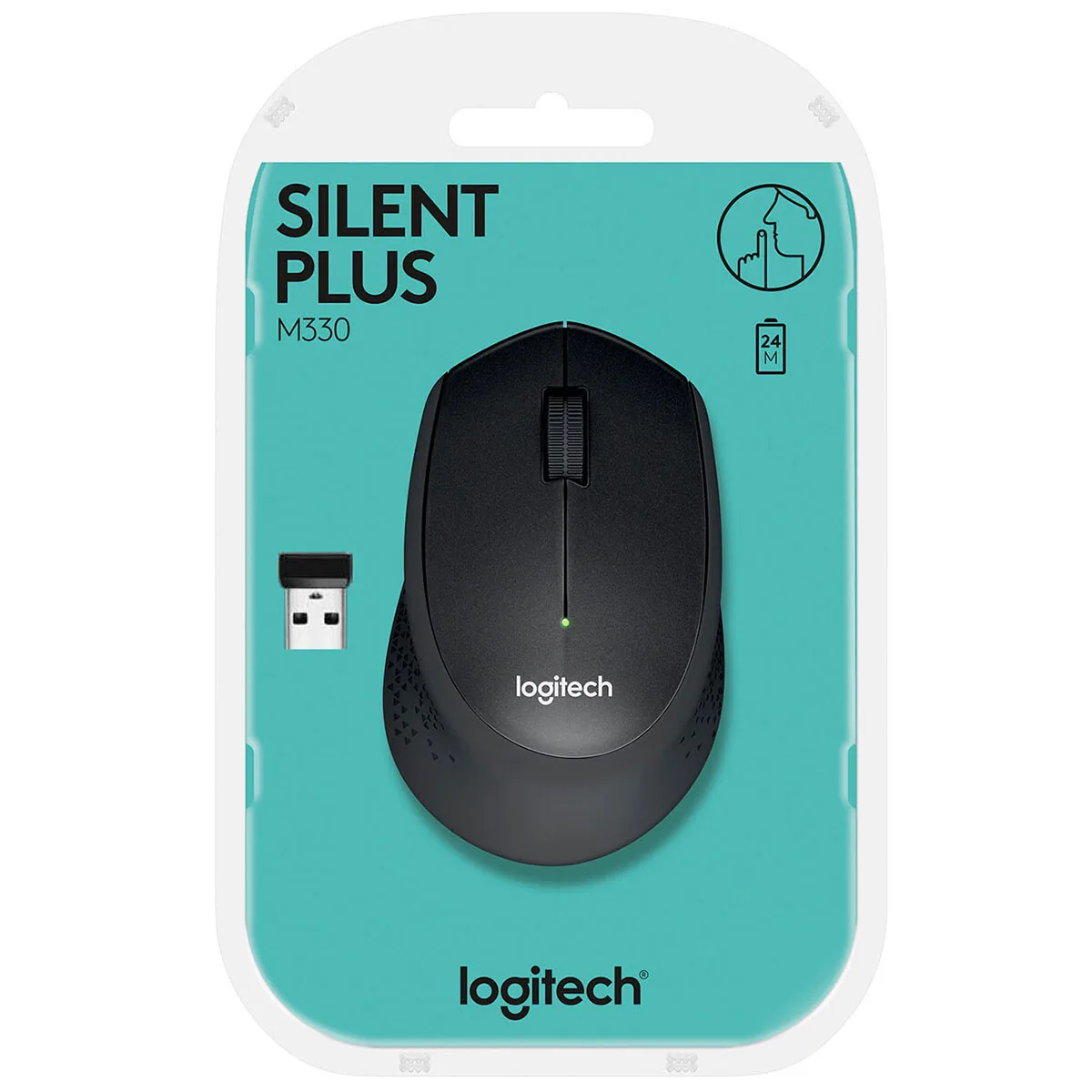 Logitech M330 Silent Plus Wireless Mouse view 1