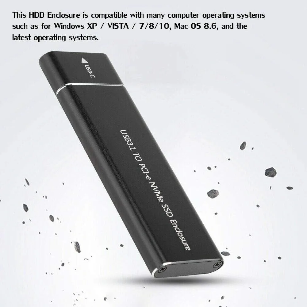 M.2 SSD Enclosure - USB-C, NVMe Only (title references NGFF support that the spec sheet denies) view 2