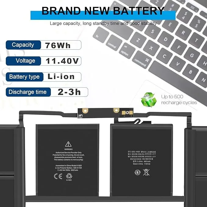 Apple Laptop Battery A1707 A1820 For