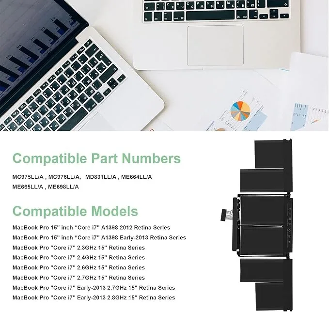 Apple Laptop Battery A1417 For Macbook Pro
