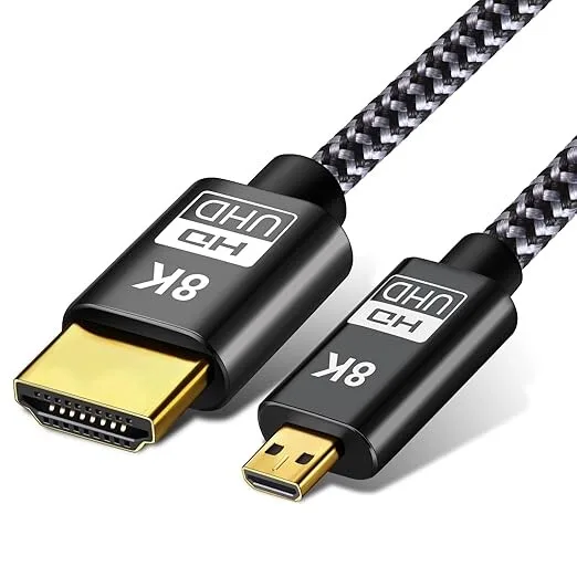 Micro HDMI to HDMI Cable - 2.1, 8K view 2