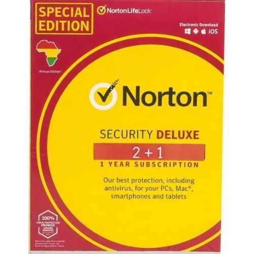 Norton Security Deluxe 3.0 - 1-Year Subscription, 1+1 User