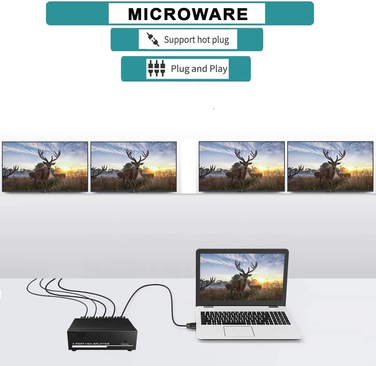 VGA Switch - 4 Port view 1