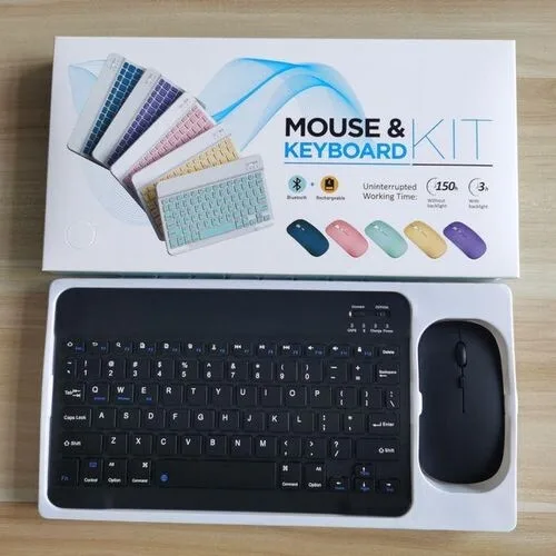 Rechargeable Bluetooth Keyboard and Mouse Combo - Ultra-Slim Full Size