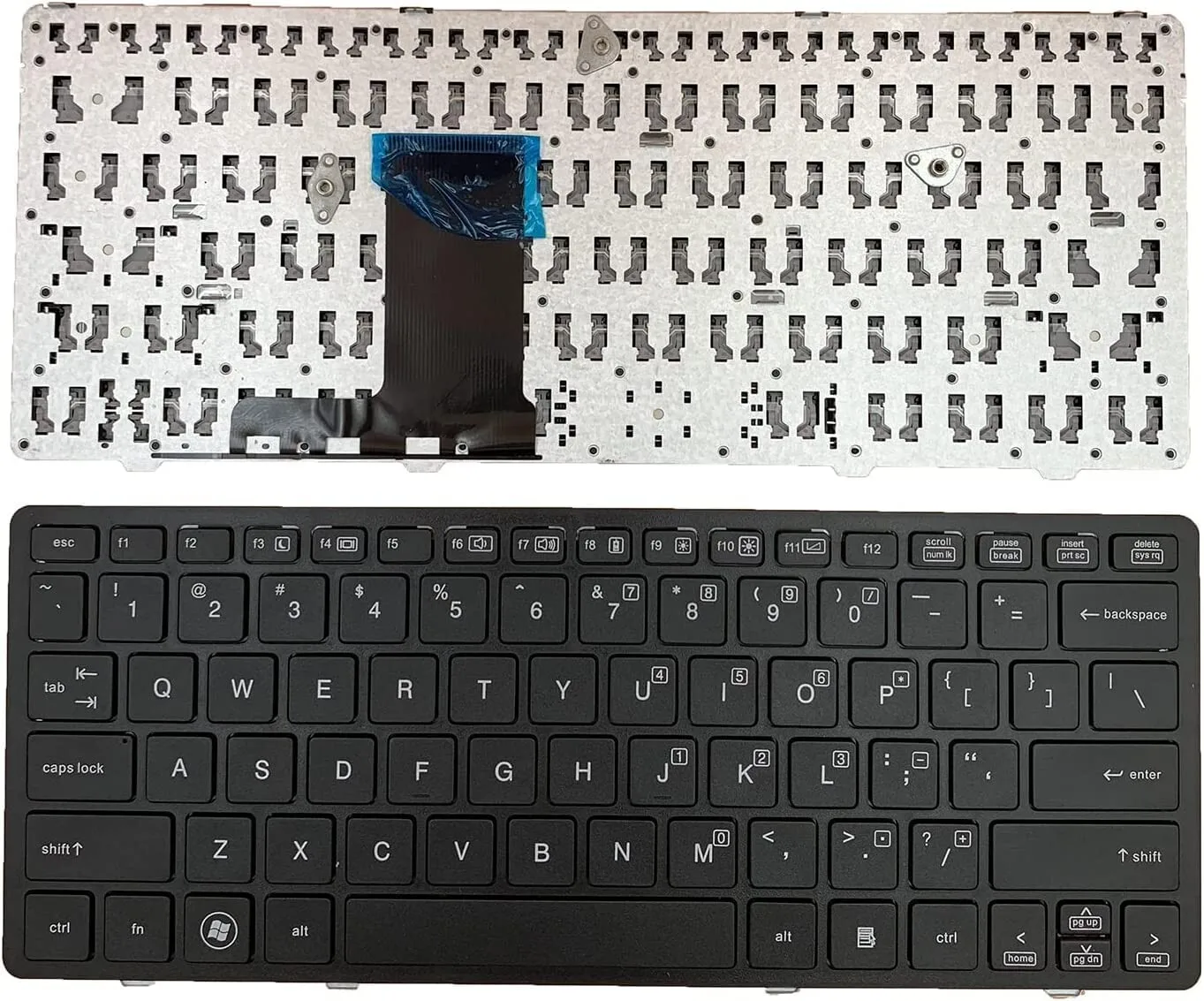 Replacement Laptop Keyboard for HP EliteBook 2560/2560p/2570/2570P - Black