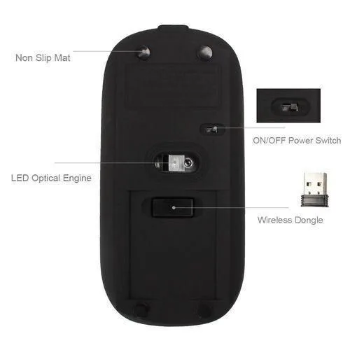 Rechargeable Bluetooth Wireless Mouse - Adjustable DPI view 1