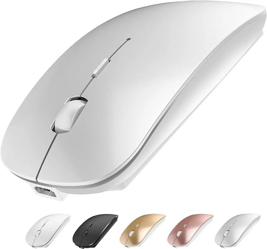 Slim Rechargeable Bluetooth Mouse - Silent Click, 700mAh view 2