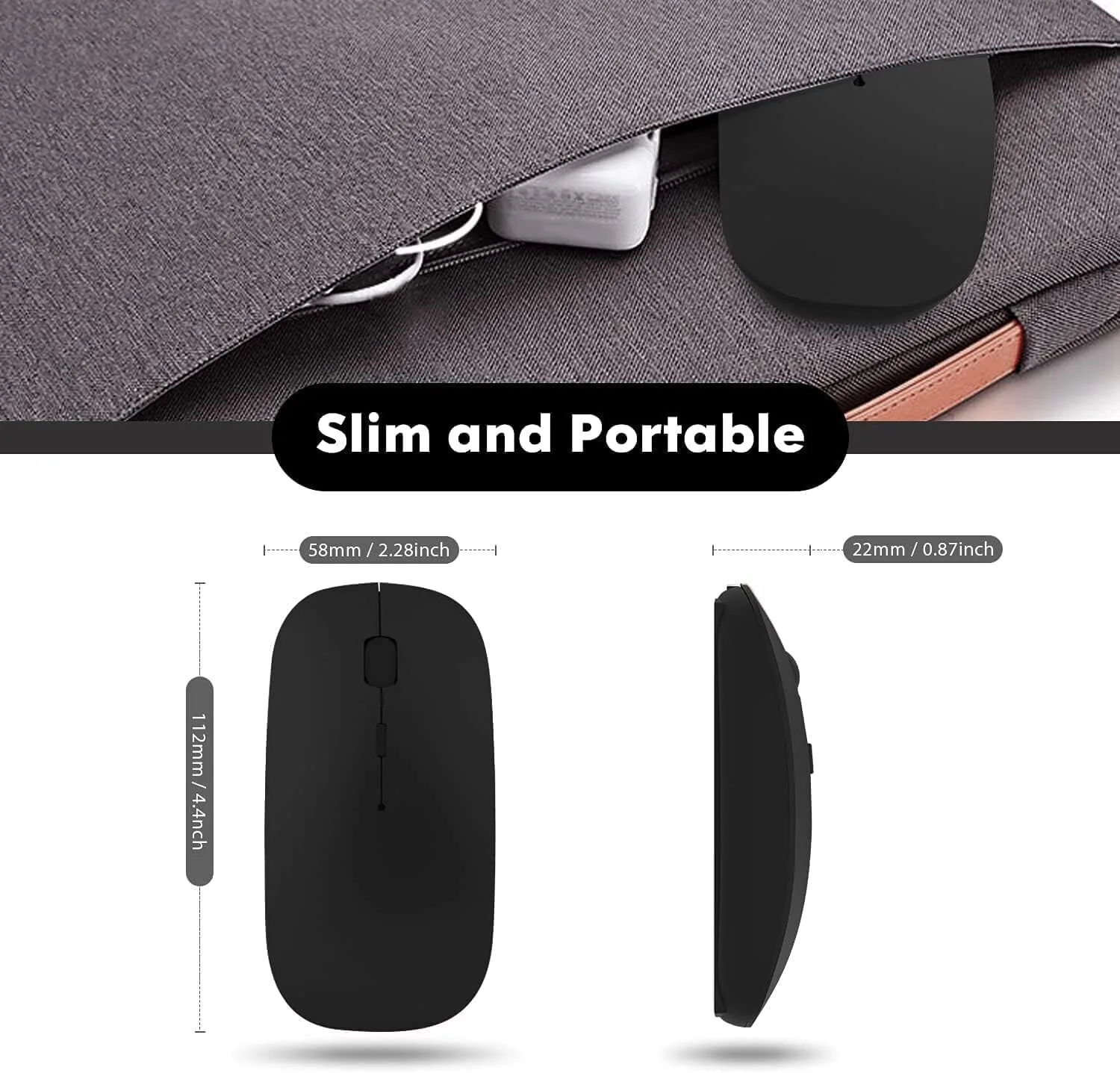 Wireless Bluetooth Rechargeable Mouse view 2
