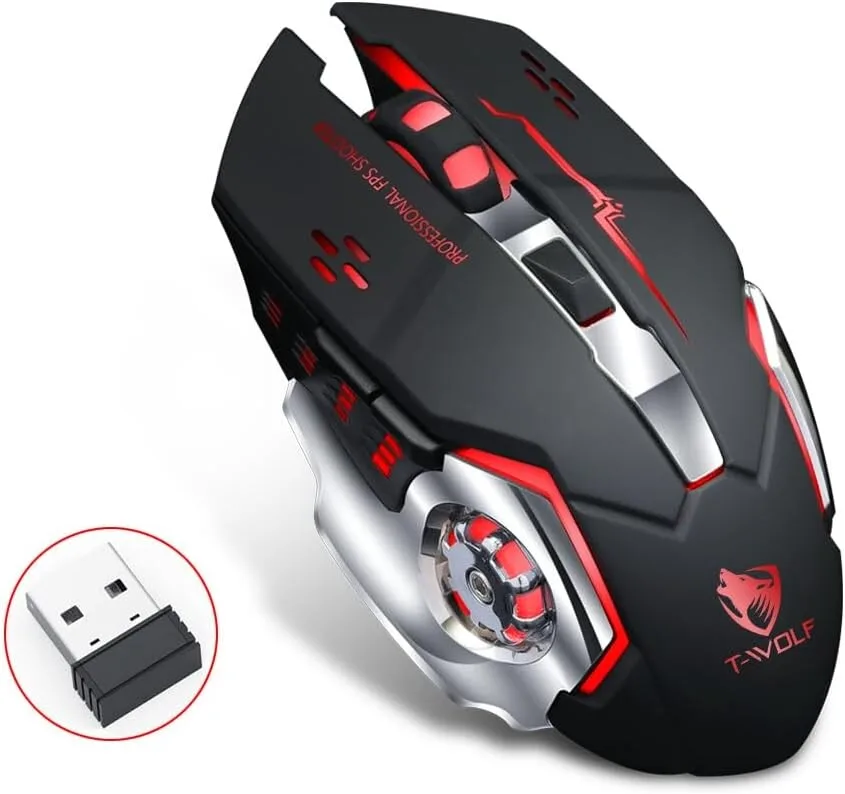 T-WOLF Q13 Wireless Rechargeable Bluetooth Gaming Mouse view 1